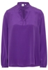LANGARM BLUSE 1863 BY ETERNA - PREMIUM SEIDE LILA UNIFARBEN