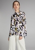 LANGARM BLUSE 1863 BY ETERNA - PREMIUM SEIDE MARINE/OLIV/FLIEDER