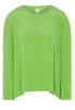 LANGARM BLUSE 1863 BY ETERNA - PREMIUM SEIDE NEONGRÜN UNIFARBEN