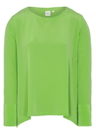 LANGARM BLUSE 1863 BY ETERNA - PREMIUM SEIDE NEONGRÜN UNIFARBEN