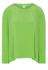 LANGARM BLUSE 1863 BY ETERNA - PREMIUM SEIDE NEONGRÜN UNIFARBEN