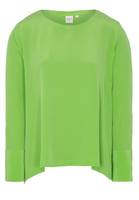 LANGARM BLUSE 1863 BY ETERNA - PREMIUM SEIDE NEONGRÜN UNIFARBEN