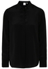 LANGARM BLUSE 1863 BY ETERNA - PREMIUM SEIDE SCHWARZ UNIFARBEN