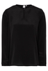 LANGARM BLUSE 1863 BY ETERNA - PREMIUM SEIDE SCHWARZ UNIFARBEN