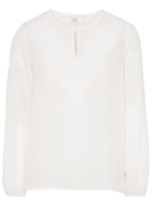 LANGARM BLUSE 1863 BY ETERNA - PREMIUM SEIDE WEISS UNIFARBEN