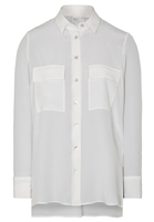 LANGARM BLUSE 1863 BY ETERNA - PREMIUM SEIDE WEISS UNIFARBEN