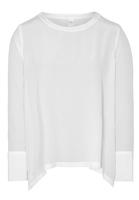 LANGARM BLUSE 1863 BY ETERNA - PREMIUM SEIDE WEISS UNIFARBEN