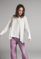 LANGARM BLUSE 1863 BY ETERNA - PREMIUM SEIDE WEISS UNIFARBEN