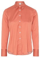 LANGARM BLUSE 1863 BY ETERNA - PREMIUM SLIM FIT PINK/WEISS BEDRUCKT