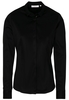 LANGARM BLUSE 1863 BY ETERNA - PREMIUM SLIM FIT SATINBINDUNG SCHWARZ
