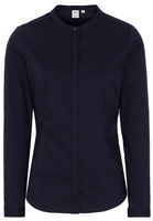 LANGARM BLUSE 1863 BY ETERNA - PREMIUM SLIM FIT STRETCH MARINE