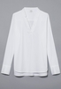 LANGARM BLUSE 1863 BY ETERNA - PREMIUM STRETCH WEISS UNIFARBEN