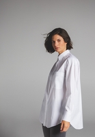 LANGARM BLUSE 1863 BY ETERNA - PREMIUM STRETCH WEISS UNIFARBEN
