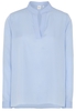 LANGARM BLUSE 1863 BY ETERNA - PREMIUM TENCEL HELLBLAU UNIFARBEN