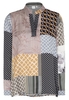 LANGARM BLUSE 1863 BY ETERNA - PREMIUM VISKOSE GRAU/BEIGE/SCHWARZ