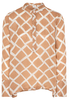 LANGARM BLUSE 1863 BY ETERNA - PREMIUM VISKOSE-MISCHUNG BEIGE/WEISS