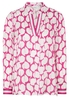 LANGARM BLUSE 1863 BY ETERNA - PREMIUM VISKOSE PINK/WEISS BEDRUCKT