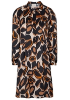 LANGARM BLUSENKLEID 1863 BY ETERNA - PREMIUM BRAUN/SCHWARZ BEDRUCKT