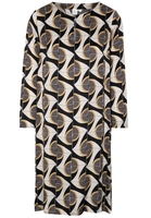LANGARM BLUSENKLEID 1863 BY ETERNA - PREMIUM SATINGEWEBE SCHWARZ/GRAU