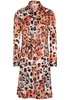 LANGARM BLUSENKLEID 1863 BY ETERNA - PREMIUM VISKOSE BRAUN/APRICOT