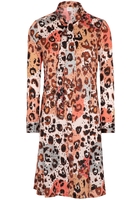 LANGARM BLUSENKLEID 1863 BY ETERNA - PREMIUM VISKOSE BRAUN/APRICOT