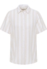 Linen Shirt Bluse in sand gestreift
