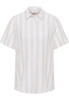 Linen Shirt Bluse in sand gestreift