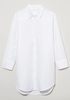 Linen Shirt Bluse in weiß unifarben