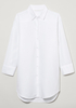 Linen Shirt Bluse in weiß unifarben