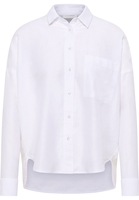 Linen Shirt Bluse in weiß unifarben