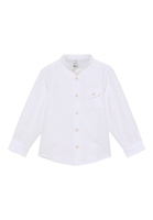 Linen Shirt in weiß unifarben