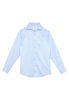 Luxury Shirt in hellblau unifarben