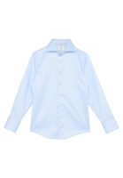 Luxury Shirt in hellblau unifarben