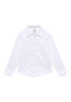 Luxury Shirt in weiß unifarben