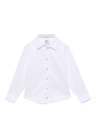 Luxury Shirt in weiß unifarben