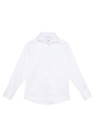 Luxury Shirt in weiß unifarben