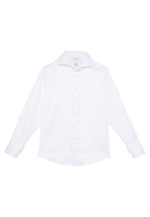 Luxury Shirt in weiß unifarben
