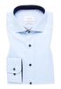 MODERN FIT Cover Shirt in hellblau unifarben