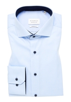 MODERN FIT Cover Shirt in hellblau unifarben