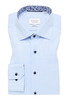MODERN FIT Cover Shirt in hellblau unifarben