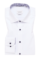 MODERN FIT Cover Shirt in weiß unifarben