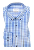 MODERN FIT Hemd in hellblau kariert