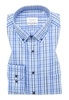 MODERN FIT Hemd in hellblau kariert