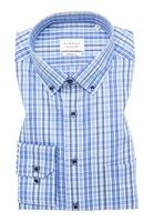 MODERN FIT Hemd in hellblau kariert