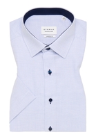 MODERN FIT Hemd in hellblau strukturiert