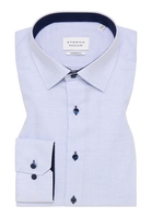 MODERN FIT Hemd in hellblau strukturiert