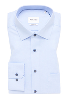 MODERN FIT Hemd in hellblau strukturiert