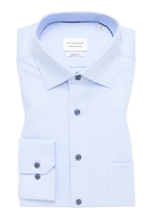 MODERN FIT Hemd in hellblau strukturiert