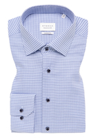 MODERN FIT Hemd in hellblau strukturiert