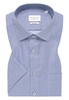 MODERN FIT Hemd in mittelblau bedruckt